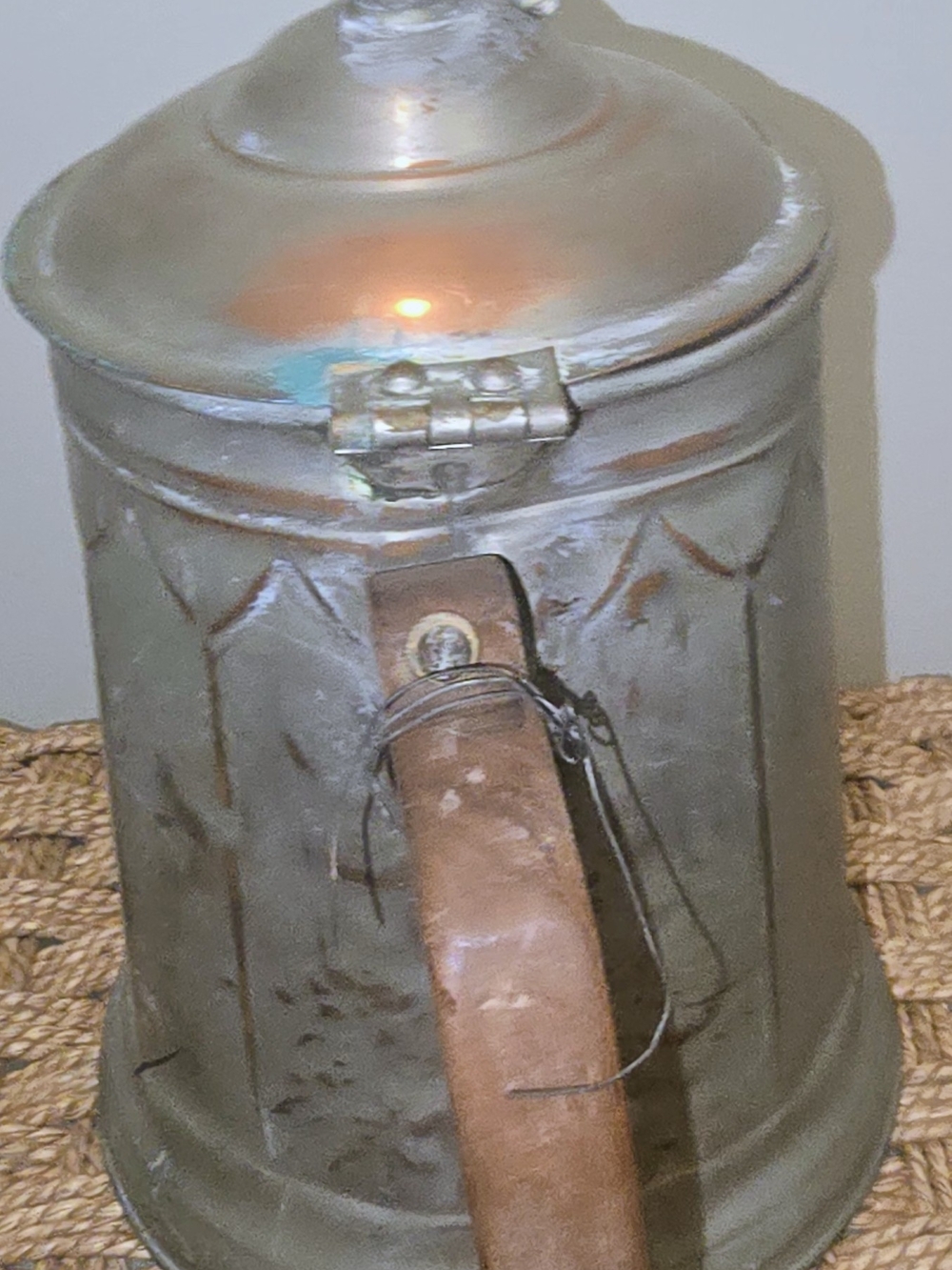 Vintage Metal Coffee Pot - Gray Metal Finish - Picture 6 of 7